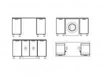Модуль для установки стиральной машины под общую столешницу МС600 600х716х116 Модерн
