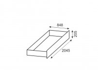 Ящик прикроватный Твист 05 ШхВхГ 848х205х2042 мм